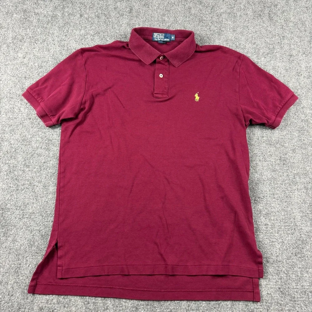 Polo Ralph Lauren Polo Shirt Mens M Red Maroon Bundle 2pk Cotton Short Sleeve